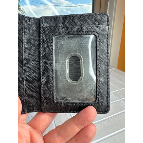 Tory Burch Black Bifold Flat Wallet with Gold Emblem 3”x4” Women’s - Picture 4 of 7